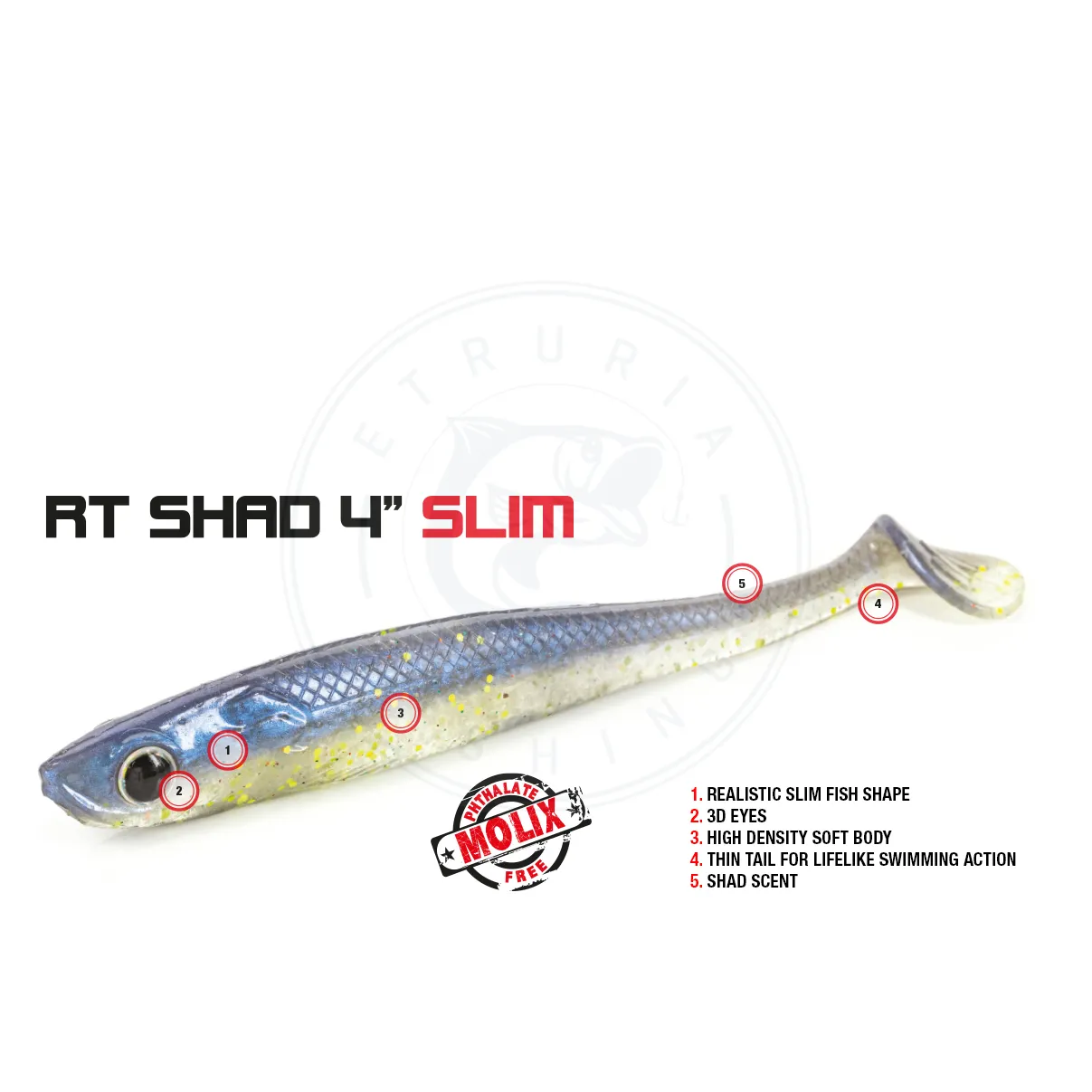 Molix Esca morbida RT Shad Slim 101 mm